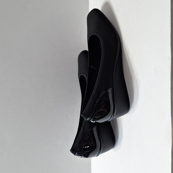 Anne Klein NEW iFlex Black Classic Preppy Capsule Wedge Heel Shoes Size 9 - Picture 5 of 13